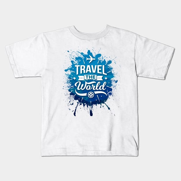 Travel The World Kids T-Shirt by Vitorio